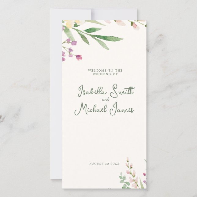 Casamento Rustic Boho Watercolor (Frente)