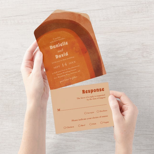 Casamento Rustic Burnt Orange Arch Modern (Tearaway)