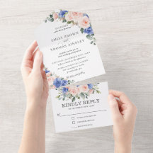 Casamento Rustic Chic Blush Blue Floral Greenery