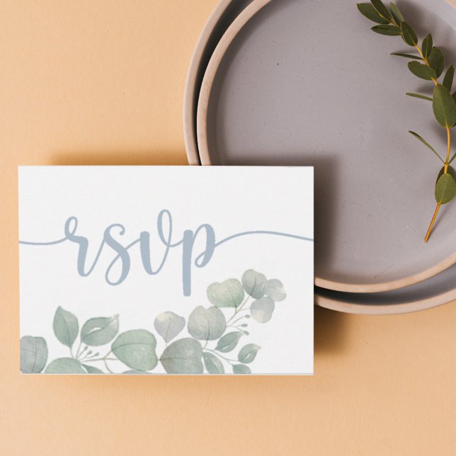 Casamento Rustic Dusty Blue RSVP (Criador carregado)