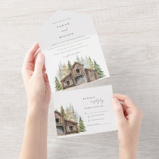 Casamento Rustic Elegant Pine Woods Forest (Tearaway)