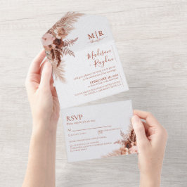 Casamento Rustic Elegante Terracotta Pampas Grass