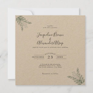 Casamento Rustic Eucalyptus Eco Friendly Kraft Pap