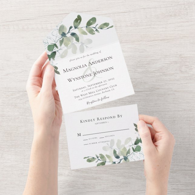 Casamento Rustic Eucalyptus Modern (Aba destacável)
