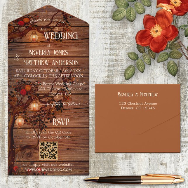 Casamento Rustic Fall Lanterns Terra Cotta (Criador carregado)