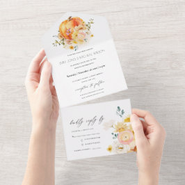 Casamento Rustic Floral Orange Autumn Pumpkin