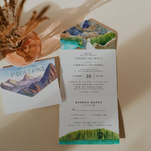 Casamento Rustic Glacier Lake Mountain