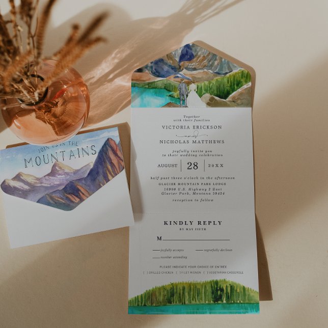 Casamento Rustic Glacier Lake Mountain (Criador carregado)