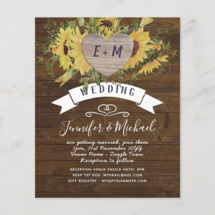 Casamento Rustic Heart PHOTO Sunflower Woodland
