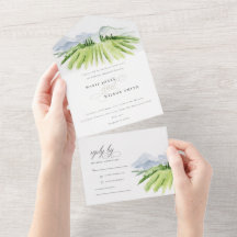 Casamento Rustic Script Winery Mountain
