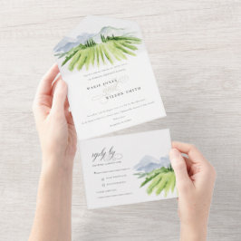 Casamento Rustic Script Winery Mountain