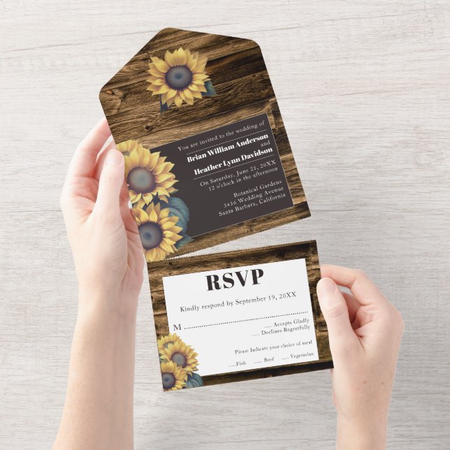 Casamento Rustic Sunflower (Tearaway)