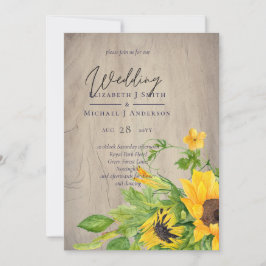 Casamento Rustic Sunflower Woodland