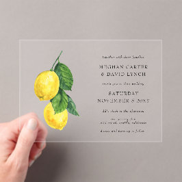 Casamento Rustic Watercolor Citrus Lemon