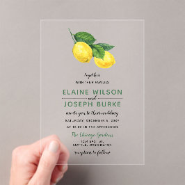 Casamento Rustic Watercolor Citrus Lemon