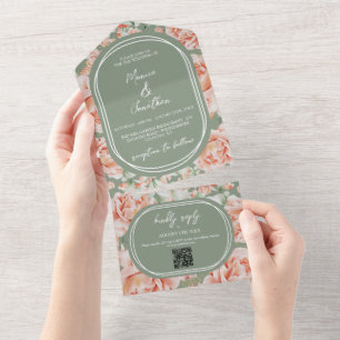 Casamento Rustic Watercolor Floral Sage Green Blus