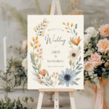 Casamento Rustic Wildflower Wreath Garden Boas-vin