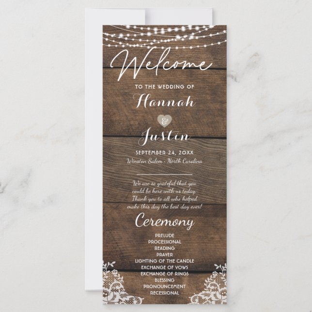 Casamento Rustic Wood Lace Country (Frente)