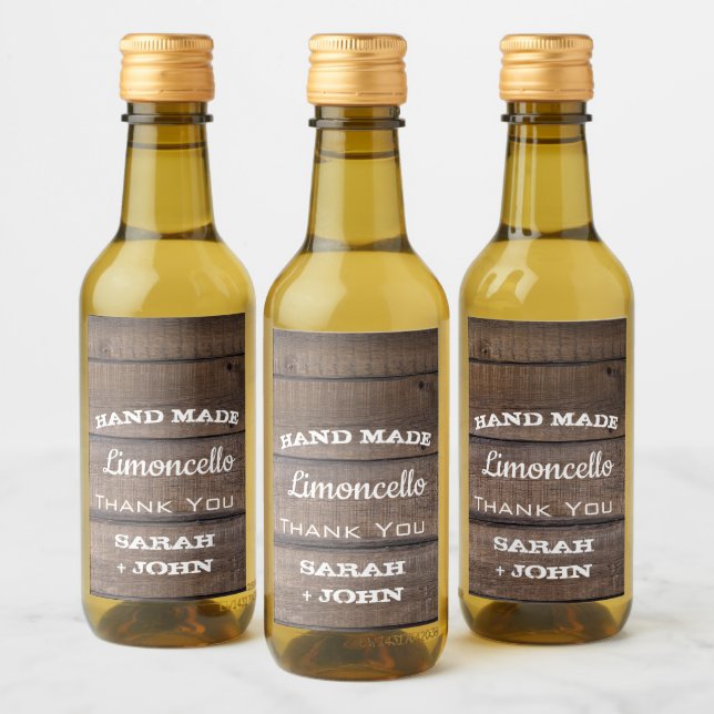 Casamento Rustic Wood Obrigado A Favor (Garrafas)