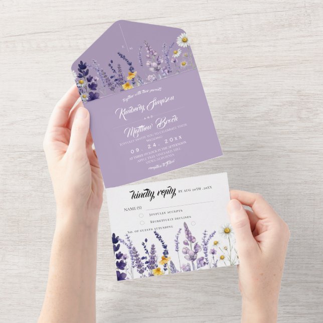 Casamento Rústico de Lavanda de Jardim e Flores Si (Tearaway)