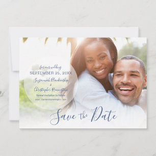 Casamento Salvar A Data Anúncio Foto Personalizada