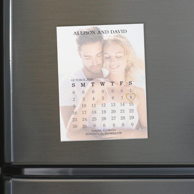 Casamento Salvar o Calendário de Data Foto 6 Ímã d (Criador carregado)