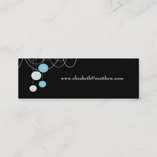 Casamento Salve a data Website Cartões magros (Frente)