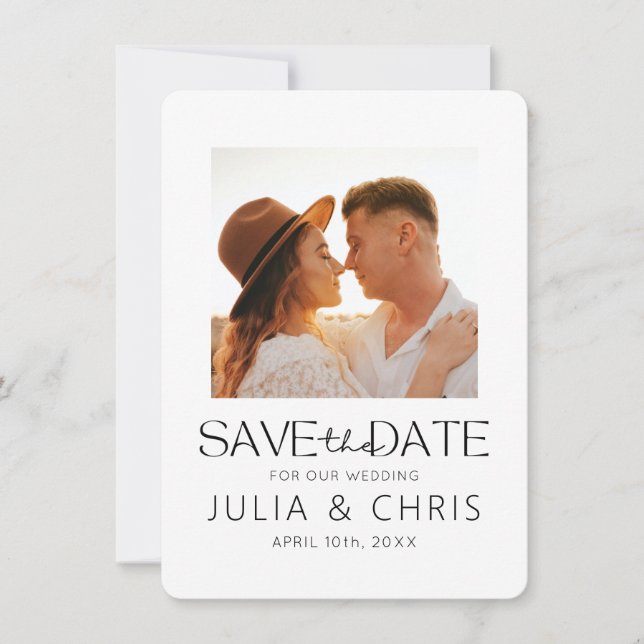 Casamento Salve o Cartão de Data com Vela Fotográf (Frente)