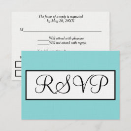 Casamento Seafoam Azul Branco RSVP