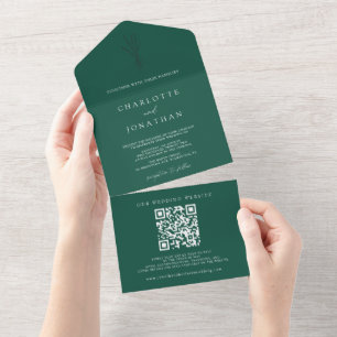 Casamento Simples Botânico Verde de Esmeralda