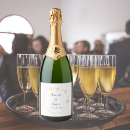 Casamento Simples Coração Cor-de-Rosa Esbranquiçad