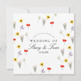 Casamento Simples De Flores Selvagens - Obrigado