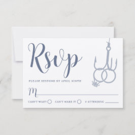 Casamento simples de gancho de pesca Rings RSVP Ca