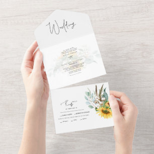 Casamento Simples de Girassol Eucalipto