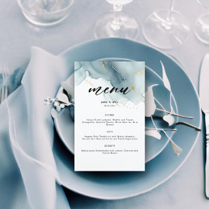 Casamento Simples de Praia de Azul e Elegante Mode