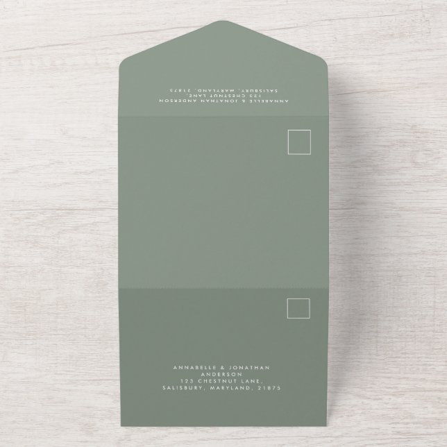 casamento simples e elegante, simples guião verde- (Outside)