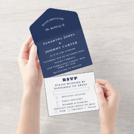 Casamento Simples Elegante Moderno marinho Azul