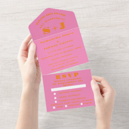 Casamento Simples Laranja Cor-de-Rosa