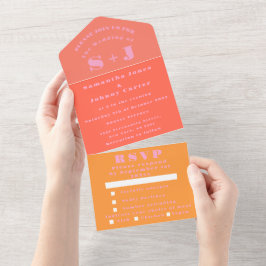 Casamento Simples Laranja Cor-de-Rosa