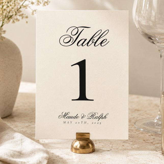 Casamento Simples Moderno Dinheiro Antigo Preto e  (Simple Modern Old Money Black and Cream Wedding)