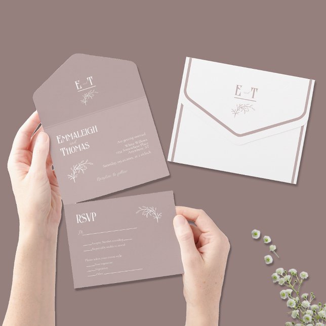 Casamento Simples Moderno Rosa Poente (Criador carregado)