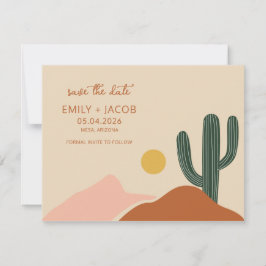 Casamento Simples no Deserto Boho Save the Date