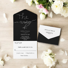 Casamento Simples Preto E Branco Delicado Elegante