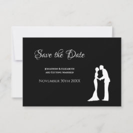 Casamento Simples Salvar Data Noiva Noivo Preto Br