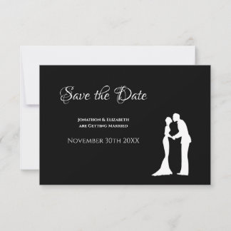 Casamento Simples Salvar Data Noiva Noivo Preto Br