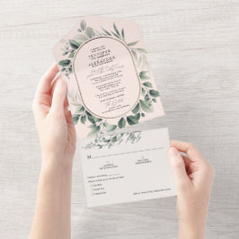 Casamento Simples Verde Eucalyptus & Pink
