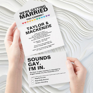 Casamento Soa Gay Divertido Orgulho Arco-Íris