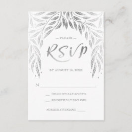 Casamento Sob os Salgueiros RSVP Falso Prata