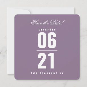 Casamento Solid Purple Sunset Salvar a data