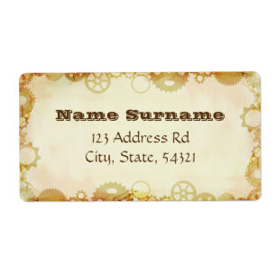 Casamento Steampunk, etiquetas de remessa